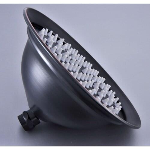 8.2" inch Black Oil Rubbed Bronze Round Bath Rainfall Rain Bathroom Shower Head Bathroom Accessory (Standard 1/2") msh248