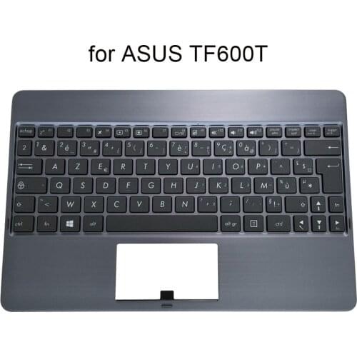 Genuine french azerty keyboard for Asus VivoTab RT TF600T FR Euro replacement keyboards Palmrest Top Case New 13GOK0N1AM030-10