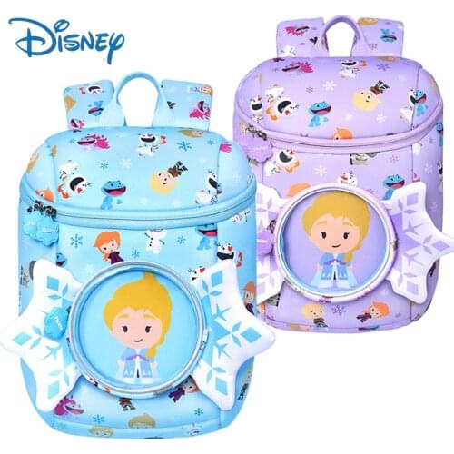 Disney Genuine Children School Bags Cute Frozen Elsa Princess Kindergarten Schoolbag Student Backpack Kids Bags Gifts for Girls