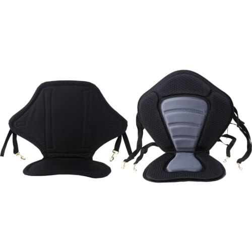 Deluxe Kayak Seat Boat Seat with Detachable Canoe Backrest Seat Bag Canoe Backrest Cushioned Back Support