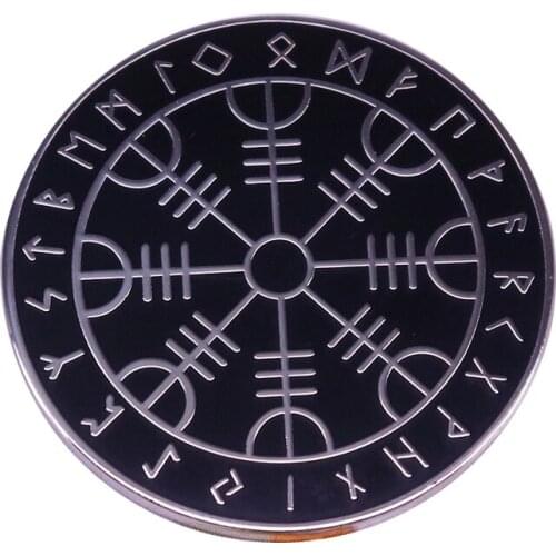Helm of Awe Runic Circle Badge Carry a bit of the old world wisdom and mysticism wherever you go