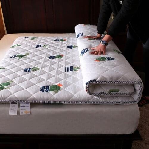 VESCOVO Single Double 1.5/1.8m Thicken Foldable Matras Pad Tatami Guest Bed Mattress Topper