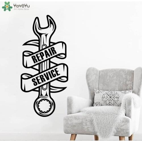 YOYOYU Wall Decal Quotes Repair Service Logo Vinyl Wall Stickers Window Removable Creative Auto Car Salon Interior Decor SY948