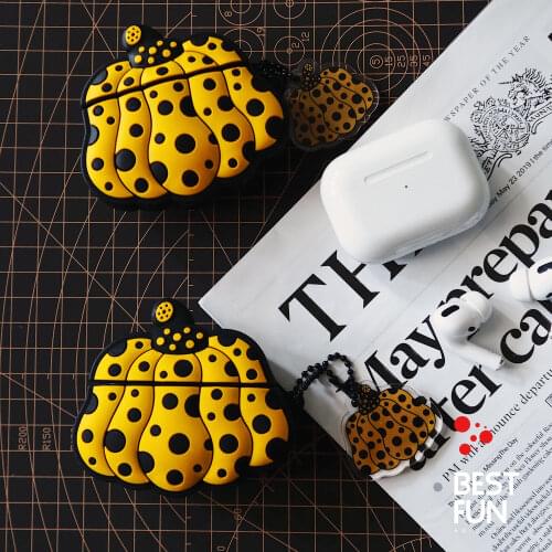 Yayoi Kusama Pumpkin Art Earphone Case for Airpods 1 2 3 Pro Earphone Box Cover 3D Soft Bluetooth Wireless Protect Case for Airp