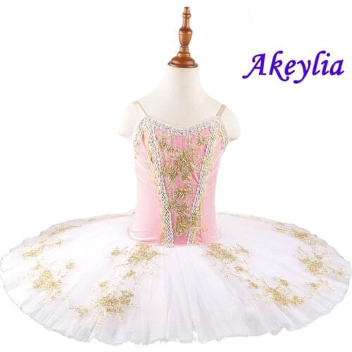 Sleeping Beauty tutu Variation Costumes girls White Pink children Kid Ballet Tutu Professional Ballet Performance Pancake Tutu