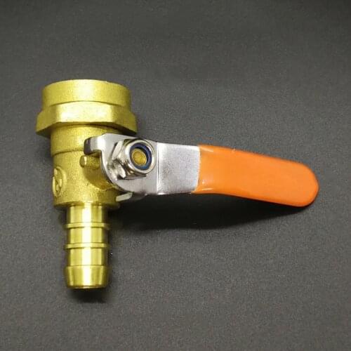 10mm 12mm Hose Barb x 1/4" BSP Female Thread Brass 2 Way Switch Ball Valve