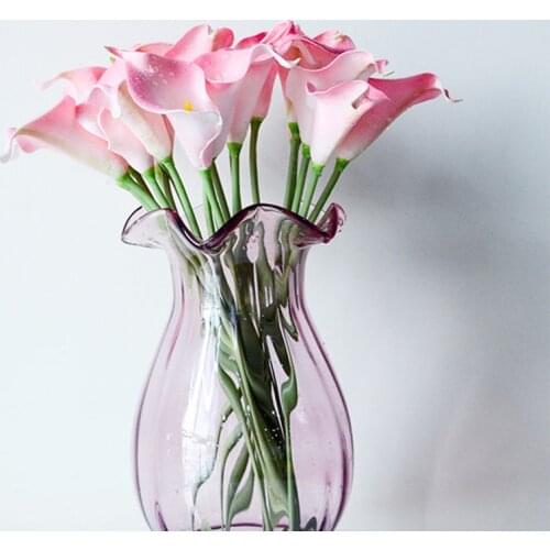 20Pcs Home Decorative Calla Lily Bridal Wedding Bouquet Latex Real Touch Artificial Flower Decor#50984