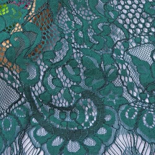 2018 African lace fabric Tassels lace high quality lace abric green French lace tulle lace for party dress sold by yard AL07