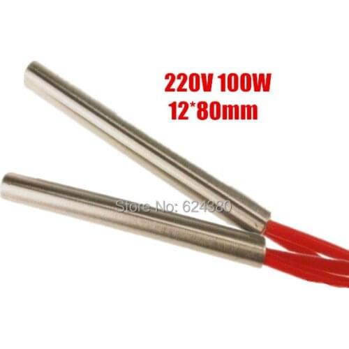 220V 100W 12mm x 80mm Mold Die Heating Element Cartridge Heater Tube 12*80mm 12mm*80mm 0.47" x 3.15" Discount