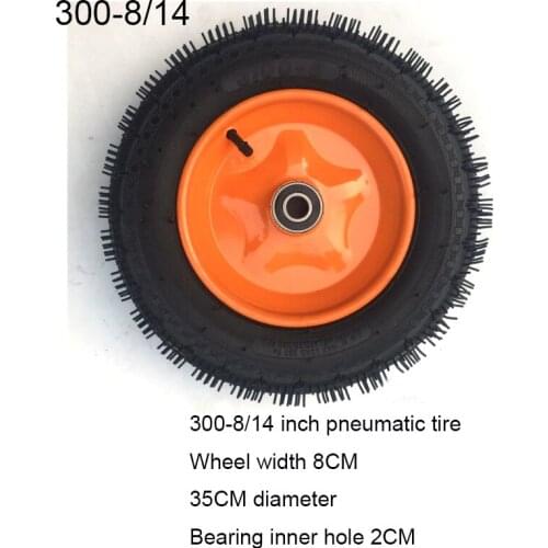 300-8 pneumatic tire 14-inch rubber wheeled trolley tiger tire shock absorber silent tire 3.00-8 tyre