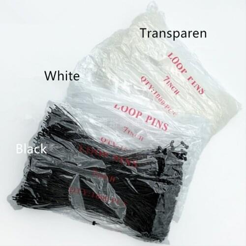 3000pcs/lot 3" loop lock pins for garment tag,tag loop fasteners,plastic needle tag button, no tag gun required Free Shipping