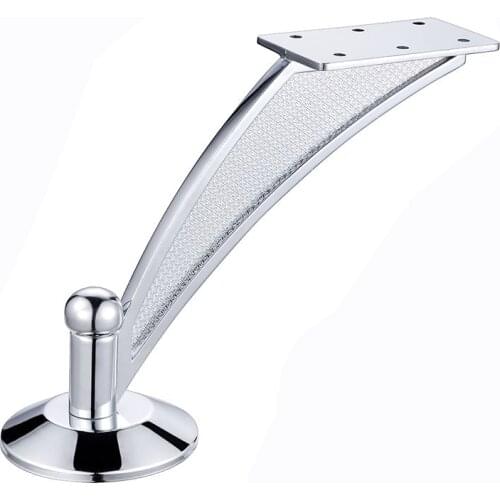 5" Chrome Metal furniture support leg steel Leveling feet for Sofa Chairs Cabinet Wardrobe bed leg protector pad decor Hardware