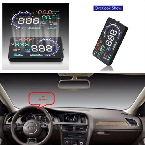 Car HUD Head Up Display For Audi A5 (8R) 2007–present - Safe Driving Refkecting Windshield Information Projector Virsual Screen