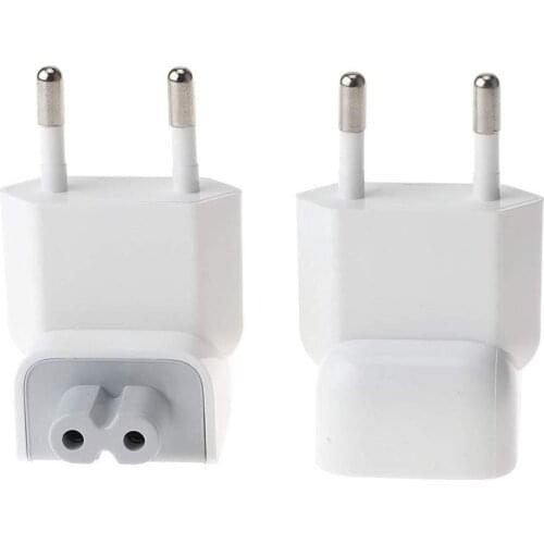2PCS/LOT Europe Plug Converter Travel Charger Adapter for Apple iBook MacBook White
