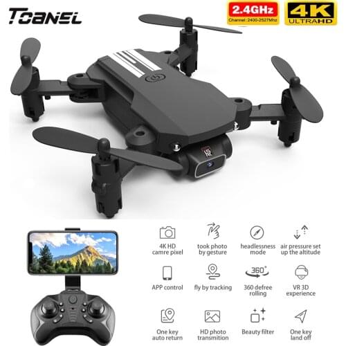 Drone 4k HD Wide Angle Camera 2.4Ghz WiFi FPV RC Drone Follow me Gesture photo Altitude hold foldable RC Quadcopter Drone Toy