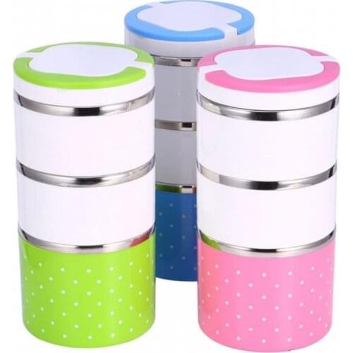 Eat Thermos pcs set Handle, Lunch box-Hyper 3 Layer Food Thermos