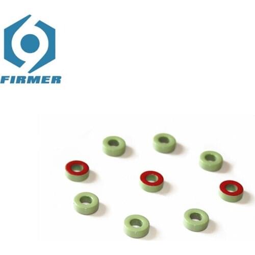 Ferrite Cores 50PCS 11.2*5.82*4.04 mm Toroid Core Ferrite Chokes Ring Iron Powder Inductor Ferrite Rings Light Green Red
