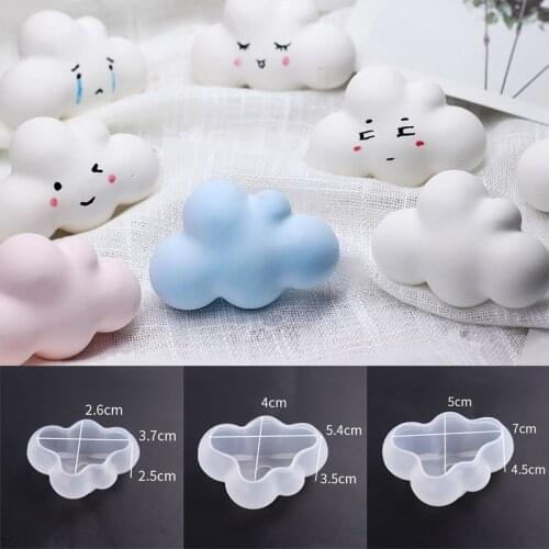 Clouds Shape Candle Mold Silicone Molds Cute Jewelry Soap Making Mold Handcraft Ornaments DIY Soap Molds Making Tools Supplies