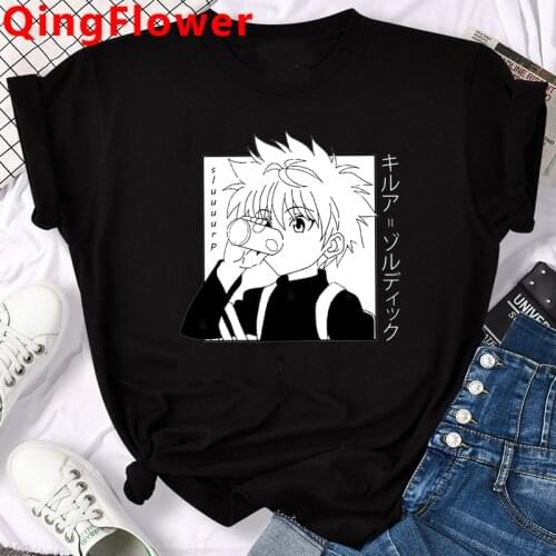 Hunter X Hunter Killua Zoldyck Kawaii T Shirt Men Japanese Anime Funny T-shirt Casual Manga Hisoka Tshirt Graphic Top Tees Male