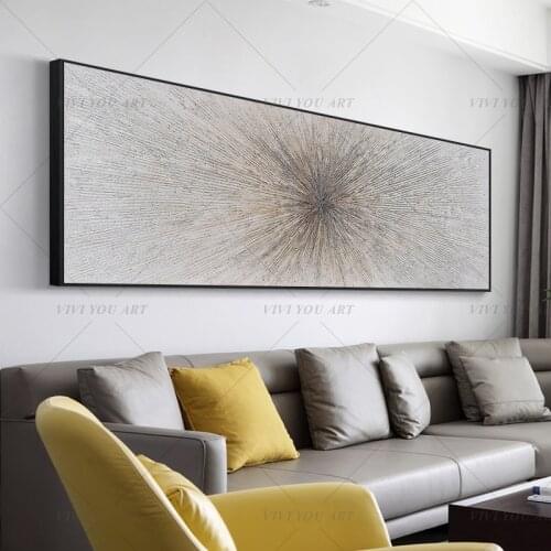 Fashion 100% Handmade Abstract Brown Line Round Oil Painting for Living Room Modern Painting wall decor picture art Gift