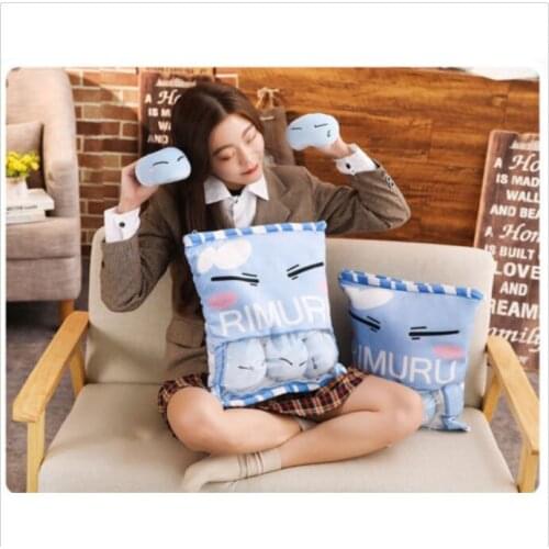 Anime That Time I Got Reincarnated as a Slime Tempest Rimuru Pillow Cushion Soft Plush Toy Doll Cosplay Pillows Christmas Gift