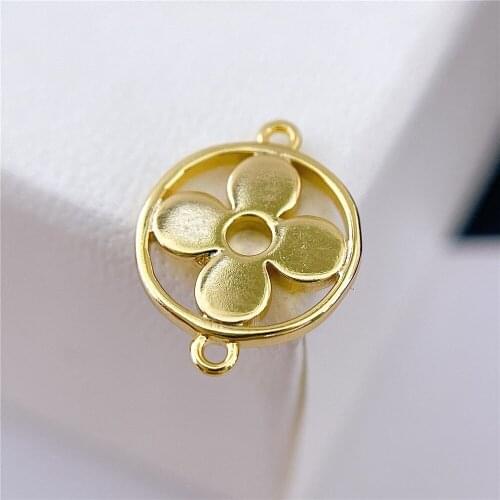 2PCS High Quality Cupronickel Real 18K Gold Plated Charms Pendants Jewelry Making Supplies Findings Accessories