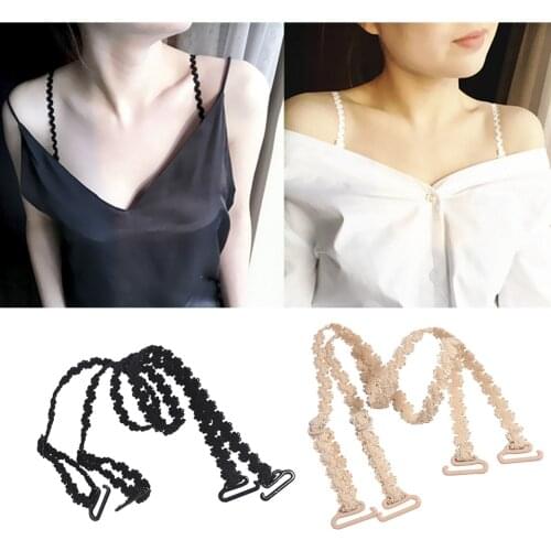 Adjustable Womens Elastic Bra Strap Crochet Floral Sexy Lace Bra Strap Belt Shoulder Strap Intimates Bra Accessorie