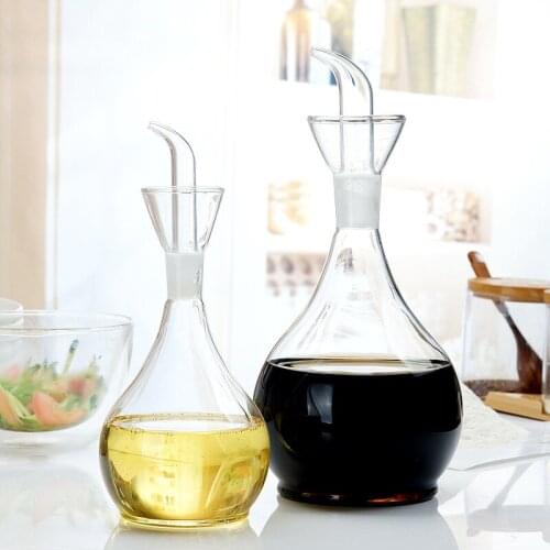 Nordic Glass Oil Pot Seasoning Seasoning Pot Soy Sauce Bottle Vinegar Pot Household Kitchen Supplies Leak-Proof Oil Bottle