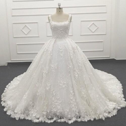Molanda Hung Wedding Dress Appliques Lace 3D Flowers Bride Gown 2021 estido De Noiva Ball Gown Lace Up Bridal Tulle Mariage boho