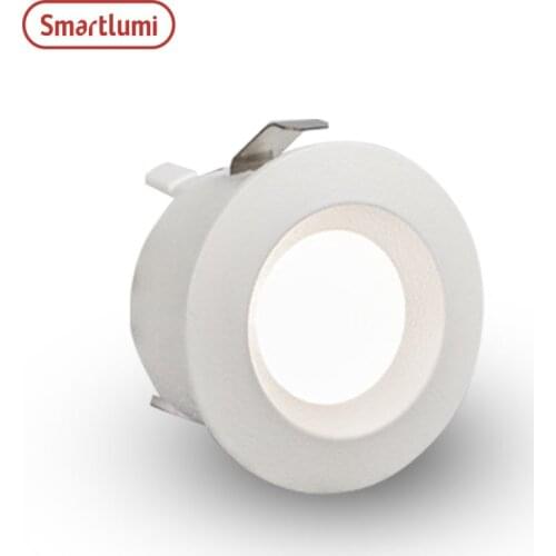 Smartlumi 1W Dimmable Mini LED Spotlight Recessed Downlight Indoor Focos 3V SpotLight Lamp for KTV Bar Window Display Lighting