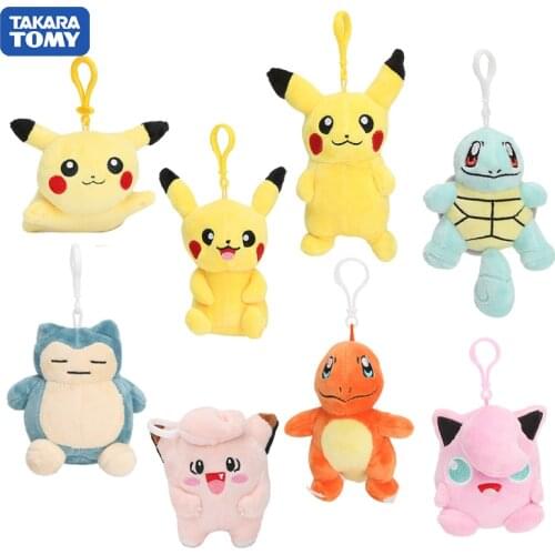 Takara Tomy Pokemon Pikachu Kawaii Cartoon Cute Stuffed Doll Soft Stuffed Dolls For Kids