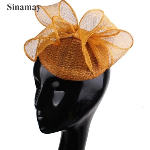 Formal Dress Church Headpiece Sinamay Wedding Fascinator Hats Headbands Bride Nice Cocktail Hair Accessories Headbands Hairpin