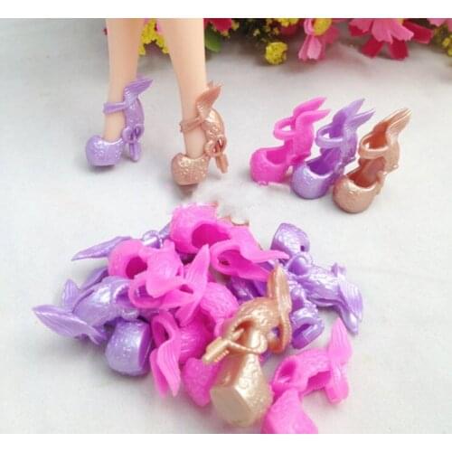 3pairs/lot Mix Colors Wing Design Shoes High Heel Shoes For Monster High Doll Fashion Lady Sandals For Monster Dolls Accessories