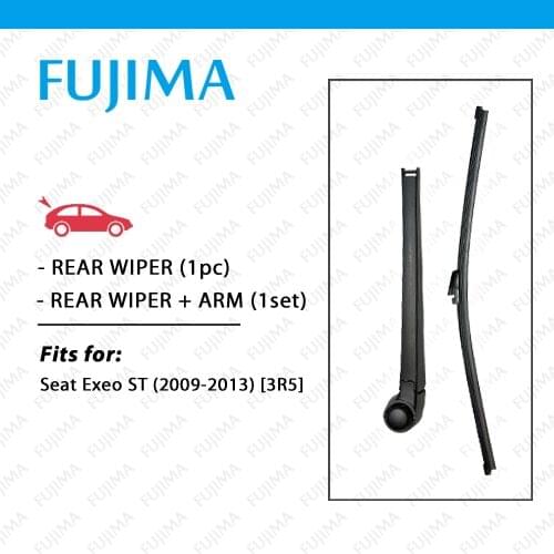 FUJIMA Rear Wiper Blade and Arm for Seat Exeo ST (2009-2013) Back Window Windscreen 3R5 Rear Wiper Arm