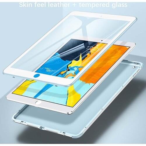 Protective Cover Case Double-sided All-inclusive Protection Metal Glass Shell for IPad Series Magnetic Adsorption