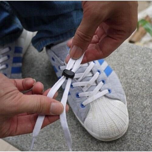 10PCS Black Plastic Shoes Buckle Shoelace Decorations Rope Clamp Cord Locks Stopper Outdoor Running Easy Faster Sport