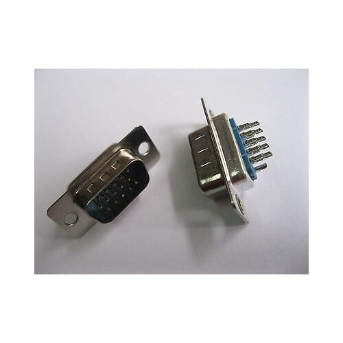 120 pcs D-Sub 15 Pin male Solder Connector for PC Use