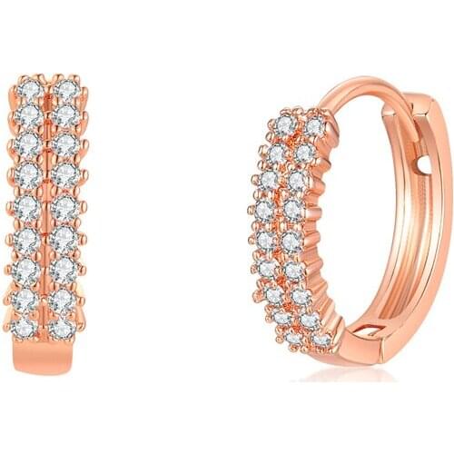 2021 YJGS New Top Quality Exquisite Hoop Earring Korean Fashion Shiny Zircon Earrings For Female Valentines Day Present Jewelry