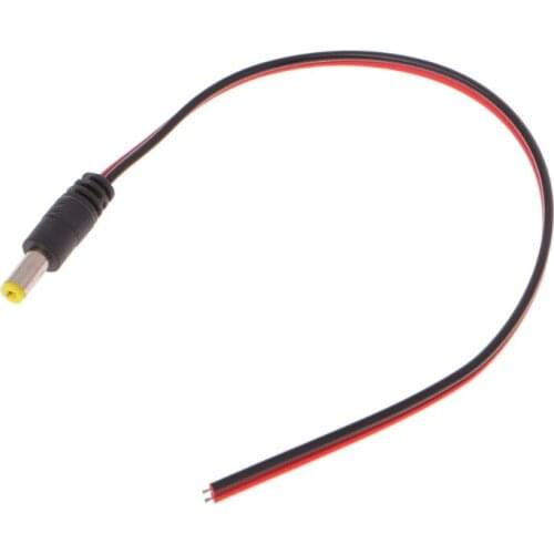 5 Pcs 5.5x2.1mm Male DC Power Plug Connector CCTV PSU Pigtail Cable Jack 12V