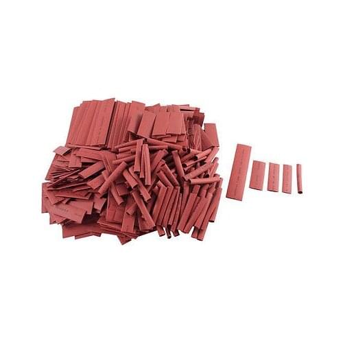 500pcs Red 2:1 Heat Shrink Tubing Shrinkable Tube Cable Wrap 50mm 100mm 5 Sizes