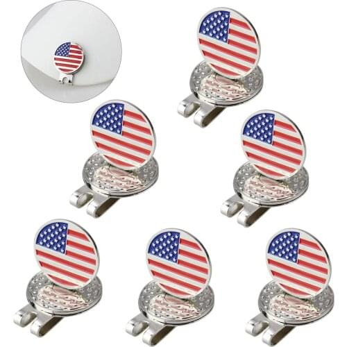 6 pcs/pack Golf Ball Marker Clip,Silicone Ball Marker Holder with Magnetic Attach to Your Pocket Edge, Belt, Clothes,Great Gift