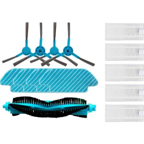 Promotion!Replacement Spare Parts Roller Soft Brush HEPA Filter Side Brush Mop Cloth for Conga 4090 Vacuum Cleaner Accessories