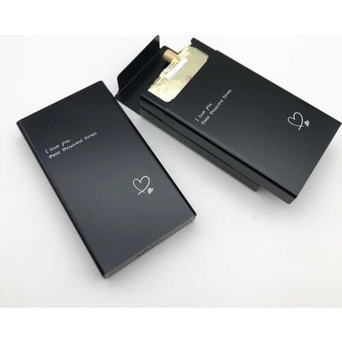 Alalinong Fresh Youth Aluminium Alloy Cigarette Case for Girl Boy 20 Metal Cigarette Boxes Cover The Dirty Smoking Organizer