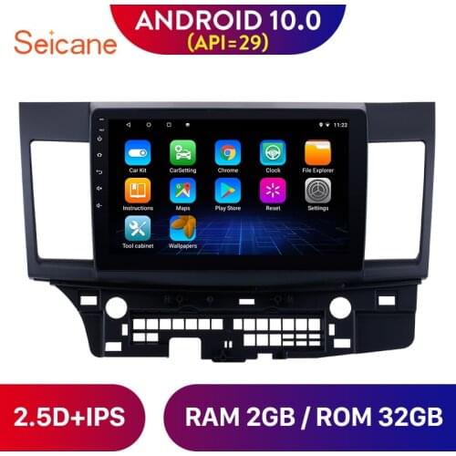 Seicane Android 10.0 Car Stereo GPS Navigation Radio Player for 2008-2014 2015 Mitsubishi Lancer-ex Quad Core with FM 10.1" SWC