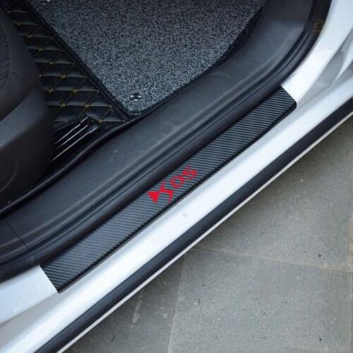 Carbon Fiber Car Door Sill Sticker Anti Scratch None Protection for Citroen DS DS4 DS4S DS5 DS6 DS7 DS5LS DS3 Auto accessories