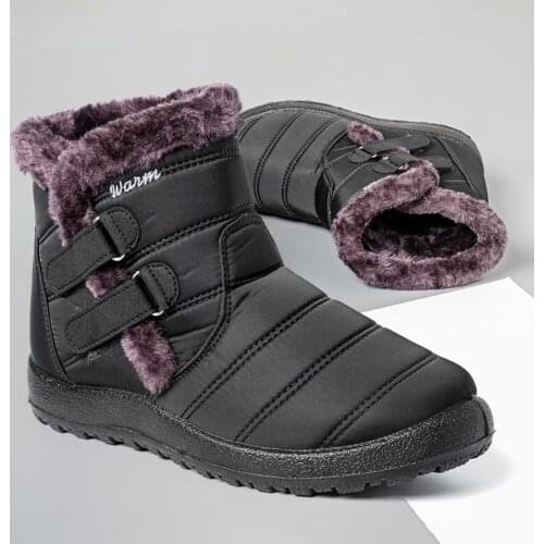 Boots for Women Winter Shoes Chunky Snow Boots Waterproof Comfortable with Fur Plus Size Woman Boots ANKLE Female Booties