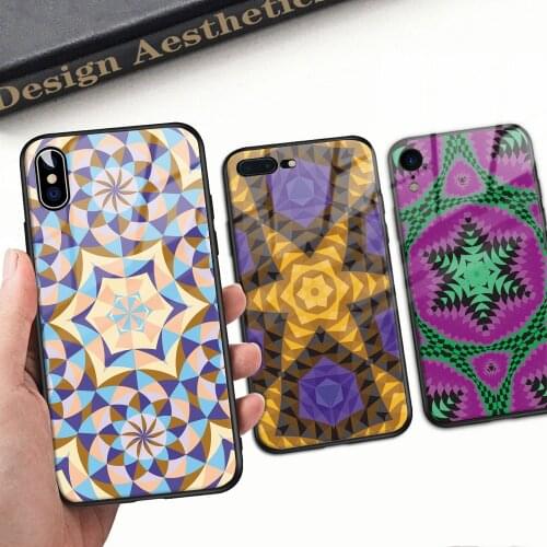 Tempered Glass Phone Case For iPhone 11 12 Pro Max 12 Mini 7 8 6 6S Plus XR X XS Max CaseTempered Glass Hard Floral Back Cover