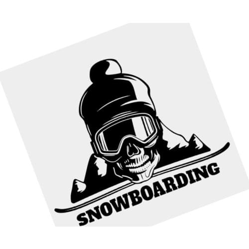 S51377 Various Sizes/Colors Car Stickers Vinyl Decal Snowboard Skull Mountain Motorcycle Decorative Accessories Creative