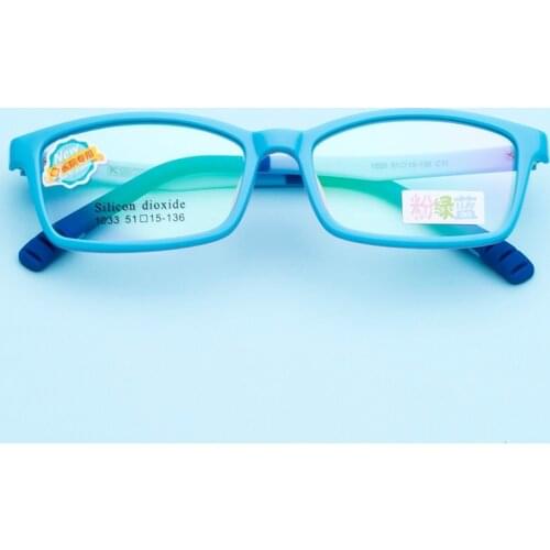 Childrens Glasses Comfortable Inner Soft Silicone Nasal Bracket Silicone Lens Leg Anti-allergy TR90 Frame Moisture 033