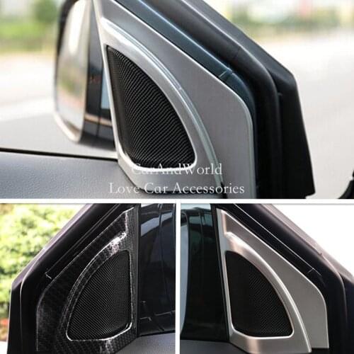 For Trumpchi GS8 2017-2021 Interior Window Triangle A Pillar Speaker Sound Frame Cover Trims ABS Chrome Garnish Car Accessories